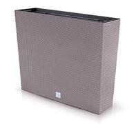 Macetero para flores y plantas, rectangular, de plástico, 50 cm de alto, para interior y exterior, 18 x 58 cm, rectangular, diseño moderno, 44 litros