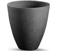 Deuba Macetero para Plantas y Flores Gris 32L 40x42cm de Plástico irrompible para Exterior e Interior