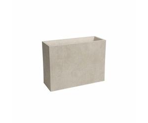 Macetero rectangular Artevasi Sydney 80 cm 50 L color crema protección UV
