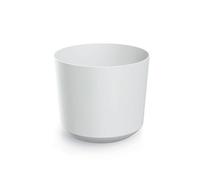 Macetero Redondo Tubo Blanco, 33,8x33,8x29,7 cm