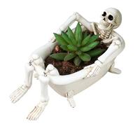 Macetero | Soporte para macetas - Decoración de maceta de resina de cactus esqueleto, manualidades de escultura para centro de mesa, escritorio interior, mesa de escritorio