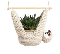 Macetero suculento - Colgador de animales de ganchillo, soporte para plantas de interior, soporte ajustable para macetas, accesorios ecológicos | Decoración del hogar para amantes de las plantas, ba