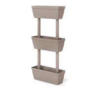 Fioriera Vertical Multipla Kit 3 Maceteros Componibles 50x17x100 Tortora