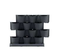 Macetero vertical prosperplast cascade garden de plastico en color antracita 68,5 (largo) x 19 (ancho) x 54,6 (alto) cm