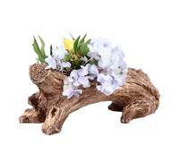 Macetero Vintage de Madera Flotante, Macetero Suculento de Resina, Tocón de Raíz de árbol, como Contenedor de Flores, Maceta para Decoración del Hogar, Jardín, para Suculentas,