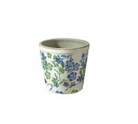 Macetero Vintage Garden-Style Living Room: Distressed Ceramic Planters, Designed Specifically For Gardening Jardín(Blue,Grande)