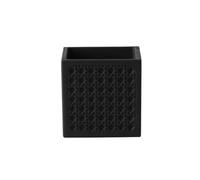 Macetero Vintage-Style Woven-Patterned Concrete Flower Pot-a Creative Addition To Your Living Room Decor Jardín(Negro,Pequeño)