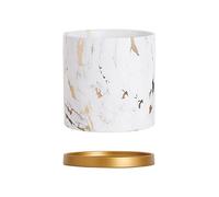 Maceteros Maceta de cerámica redonda sencilla con orificio de drenaje for interior, balcón, sala de estar, oficina, decoración de escritorio, maceta for plantas Macetas de Flores ( Size : Small )