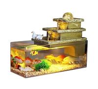 Maceteros para Pecera Tanque de Acuario, Tanque de Peces de acrílico Transparente Cuadrado, Agua circulante, Tanque pequeño Creativo for Acuarios, Adornos for peceras de paisajismo ecológico Decorativ