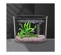 Maceteros para Pecera Tanque de peces a prueba de caídas, Material acrílico, pecera transparente, acuario doméstico de tamaño pequeño y mediano, tanque de peces dorados, tanque de tortuga Decorativo(P