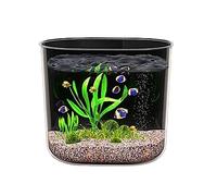 Maceteros para Pecera Tanque de peces a prueba de caídas, Material acrílico, pecera transparente, acuario doméstico de tamaño pequeño y mediano, tanque de peces dorados, tanque de tortuga Decorativo(G