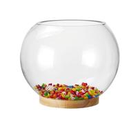 Maceteros para Pecera Tanque de Peces de Vidrio Transparente Engrosado, pecera Redonda de Escritorio, Acuario, Sala de Estar, Adornos Decorativos for pecera Decorativo(30cmx24.5cm)