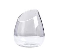 Maceteros para Pecera Tanque de Peces de Vidrio Transparente Grueso, Tanque de Tortuga con Boca Inclinada Redonda, Sala de Estar pequeña, Tanque de Peces de Escritorio for el hogar Decorativo(Medio)