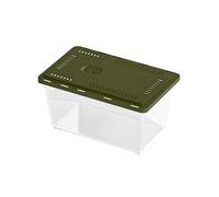Maceteros para Pecera Tanque de peces doméstico for mascotas, tanque for tortugas, contenedor especial for exteriores, caja de alimentación doméstica con tapa deslizante Decorativo(Green,17x11.5x10.5c