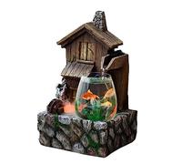 Maceteros para Pecera Tanque de Peces, Tanque de Acuario Ovalado de Vidrio Creativo, Tanque de Peces Engrosado con Forma de casa pequeña, Tanque ecológico de Escritorio, Adornos Interiores Decorativo