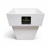 Maceteros plástico pack 4 unidades rectangulares 18x16 cm, diseño decorativo compacto, ligero resistente con drenaje, ideal balcón terraza interior exterior, para plantas flores huerto urbano