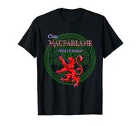 MacFarlane Hunting Tartan Escocés Clan Pride Lema familiar Camiseta