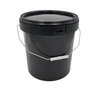 MacFly Cubo de Plástico con Tapa - Cubo de Pintura Vacío, Cubo Reciclado para Hogar, Envases de Plástico con Tapa, Recipiente Hermético, Cubo Basura, No Apto para Alimentos, Cubo 16 litros