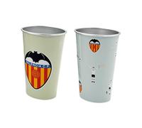 macfly Pack 2 Vasos Acero Inoxidable 450ML - Vaso Aluminio Personalizado Valencia CF, Vaso Reutilizable Tinta Térmica Cambia Color, Vaso para Cerveza, Agua y Refrescos, Vasos Magicos Personalizados