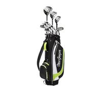 MACGREGOR Cg4000-Bolsa de Acero/Grafito, Carrito/Soporte, para Hombre, Diestro/Zurdo, Juego de Paquete de Golf, Negro/Verde, Talla única