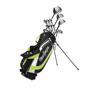 MACGREGOR Cg4000-Bolsa de Acero/Grafito, Carrito/Soporte, para Hombre, Diestro/Zurdo, Juego de Paquete de Golf, Negro/Verde, Talla única