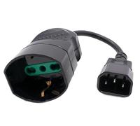 Mach Power Cable de Alimentación para UPS - Enchufe IEC/SCHUKO, 15 cm, Aislamiento Seguridad Garantizada.