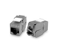 MACH POWER Keystone - Frutto Keystone RJ45 FTP CAT6 para panel en blanco, color negro