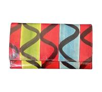 Macha - Portacheques de cuero para mujer, étnico, estilo indio boho, rojo 03, Taille 21.5cm sur 11cm, Moderno