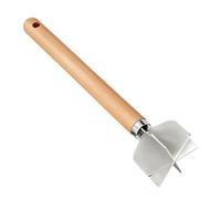 Machacador de carne molida, molinillo de alimentos con mango de madera, triturador ergonómico de nueces, para cocina, restaurante, carne, verduras, patatas, pollo, carne de res, nueces, hamburguesas