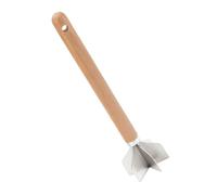 Machacador de carne y triturador de patatas de acero inoxidable, picador de 6 cuchillas con mango de madera, para cocinar y mezclar en la cocina