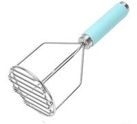 Machacador de patatas de acero inoxidable con mango TPR para chefs caseros que preparan puré de papas, comida para bebés y recetas tradicionales (D)