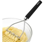 Machacador de patatas de acero inoxidable | Machacador de patatas resistente con mango suave para puré de patatas, puré de tomate, comida para bebés, mermelada y en la cocina en casa y restaurante
