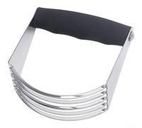 Machacador de patatas ergonómico de acero inoxidable, cabezal mezclador curvado para mezclar uniformemente mantequilla de harina, herramienta esencial para hornear