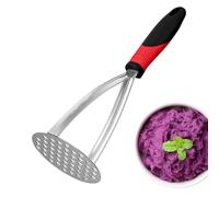 Machacador de patatas, prensa de patatas de acero inoxidable, apisonador de mano para alimentos con asa, triturador de patatas, herramienta de cocina, trituradora de alimentos para frijoles, batatas