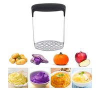Machacador de Patatas, Trituradora de Patata de Acero Inoxidable, Prensa Patatas Fruta Prensa/Alimentación Infantil Colador Filas de Malla de 6 mm y 9 mm