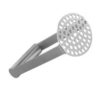 Machacador manual de patatas de acero inoxidable con agarre ergonómico para triturar sin esfuerzo raíces cocidas y frutas suaves en tono plateado