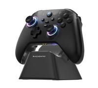 Machenike G3V2 Mando Inalambrico PC con Base de Carga, Joysticks Trigger Hall,Sin Deriva de Joystick, RGB Mando Bluetooth Gaming para PC/Switch/iOS/Android, 1000mAh, 2.4G/BT/USB-C (Negro, PE)
