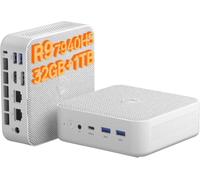Machenike Makenike Mini PC, Ryzen 9 7940HS, 5,2 GHz, 16x2 GB DDR5 1 TB SSD, Radeon 780M, Ordenador de sobremesa para Juegos, 4X USB3.2, USB4, DP1.4, HDMI 2.0, Wi-Fi 6E /BT5.3, Doble RJ45 2,5G