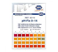 Macherey-Nagel Tiras reactivas pH 0-14, 100 unidades, papel litmus, 1 | Tiras indicadoras de pH de alta precisión con tecnología sin decoloración para mediciones precisas y rápidas