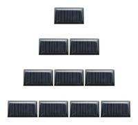 Machify 10 minicélulas solares policristalinas de 0,15 W, paneles solares pequeños de 5 V 30 Ma, celdas fotovoltaicas encapsuladas de resina epoxi de 2.1 x 1.2 pulgadas, cargador de batería para luz