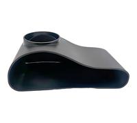 Machify Decoración de cueva de peces de esquina, hábitat de resina ABS de un solo agujero para esconder camarones, diseño de plástico negro, túnel de cría seguro, 7.1 x 3 x 3.8 pulgadas para