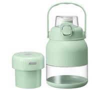 Machify Exprimidor de 500 ml, 16.9 onzas líquidas, inalámbrico, portátil, automático, recipiente de jugo de frutas recargable por USB con tapa desmontable, ideal para uso en exteriores y viajes