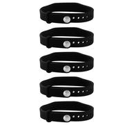 Machify Machify - Pulsera reescribible RFID, 5 unidades, 13,56 MHz, silicona negra, impermeable, control de acceso, diseño de múltiples agujeros, para acceso a la puerta, gimnasio, piscina y tarjeta