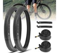 Machify Neumáticos reemplazables, neumáticos de goma para carreteras duras, senderos fangosos, juego de repuesto de neumáticos de montaña de 26 x 1.95 pulgadas, neumáticos XC plegables portátiles con