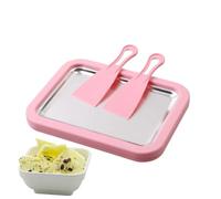 Machine à Glace Roulée - Portable Qualité Alimentaire Acier Inoxydable avec 2 Racloirs | Outil à Glace Roulée pour Maison, Famille, Restaurant, Café, Noël, Anniversaire, Fêtes, Cuisine DIY