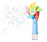 Machine, Electric Handheld Flower Wand & Kids Pretend Play Toy Battery Powered Outdoor Fun Maker, Portable Foam Blower for Backyard Beach Pool Home School Play