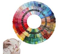 Machine Embroidery Thread - Cotton Rainbow String for Hand Sewing and Crafts, Supplies for Quilting Friendship Bracelets and Home Projects, Adults Kids, Perfect Sewing Arts DIY Creations