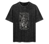 Machine Head The Blackening Explicit Summer Casual Tee Short Sleeve Crew Neck Cotton Tops Unisex Washed Vintage T-Shirt Black, Negro , M