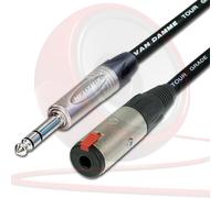 Macho 0.6cm Jack a Hembra Toma De Extensión 6.35mm Trs Estéreo Cable Balanceado