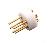 Macho de 5 pines para conector DIN utilizado en conjuntos de brazo giratorio terminales de latón chapados en oro y aislamiento PTFE térmicamente estable